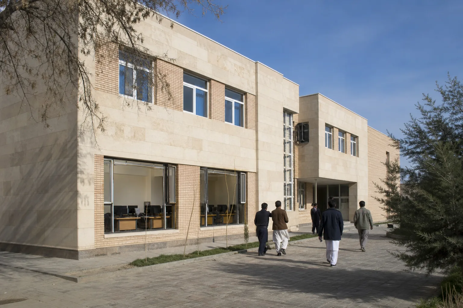 The university academic building and computer laboratory