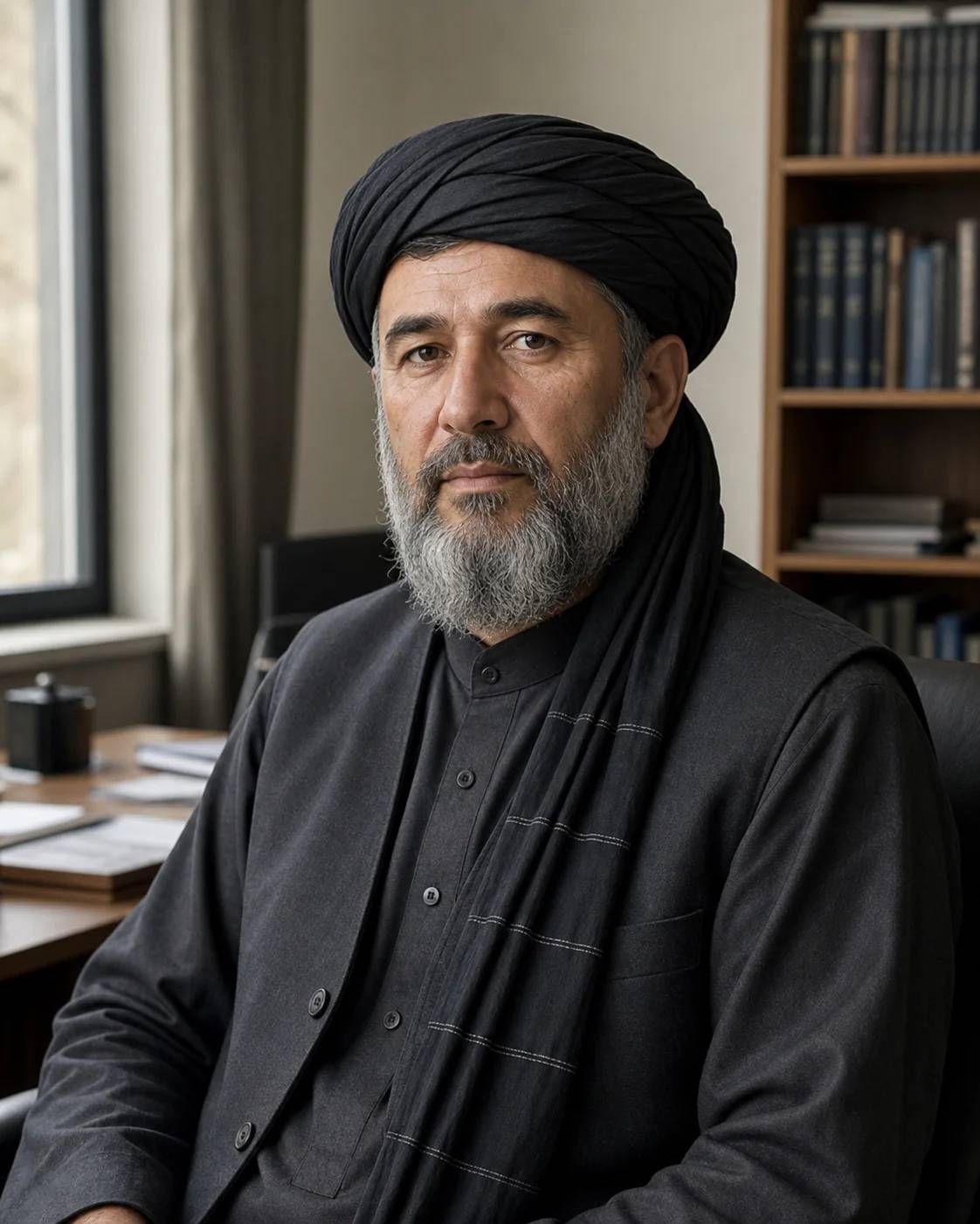 Abdul Qayum Safi in his university office